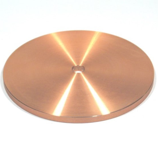 Copper disc, thin layer